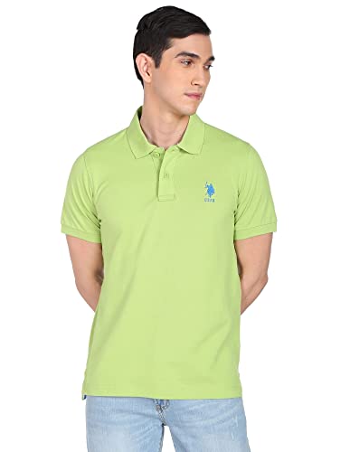 U.S. Polo ASSN. Men's Cotton Slim Fit Solid Polo Shirt
