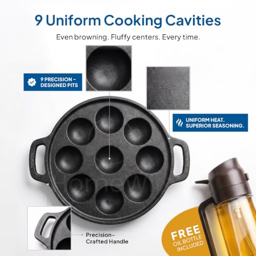 HomeWiz Cast Iron Appe Pan