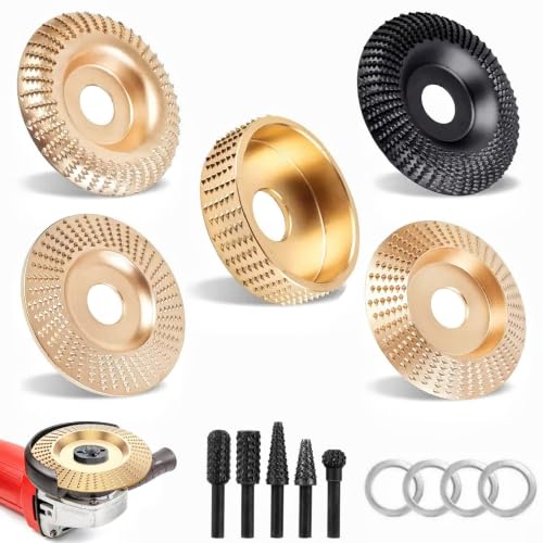 Sunkizzrs® 14-Pcs Wood Carving Disc Set for 100/125mm Angle Grinder