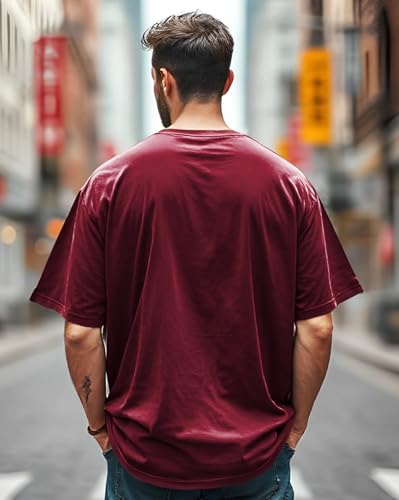 AUSK T-Shirt for Mens with Round Neck Oversized Drop Shoulder - Image 3