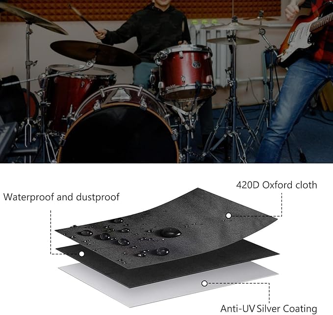 MUTMAIN Drum Set Dust Cover
