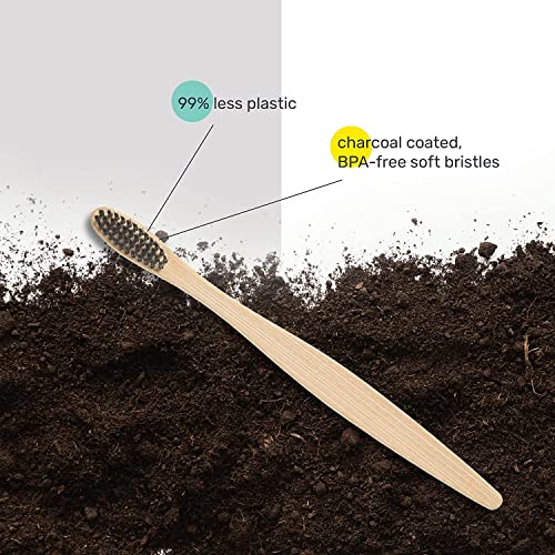 awenest Bamboo Toothbrush With Charcoal