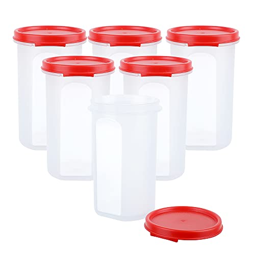 Cutting EDGE 585ML Smart Slim Storage Airtight Container-Red,Set of 6 - Image 3