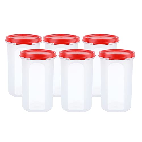 Cutting EDGE 585ML Smart Slim Storage Airtight Container-Red,Set of 6 - Image 4