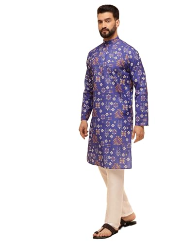 SOJANYA Men's Multicolor Green Artistic