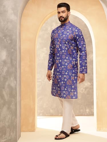 SOJANYA Men's Multicolor Green Artistic