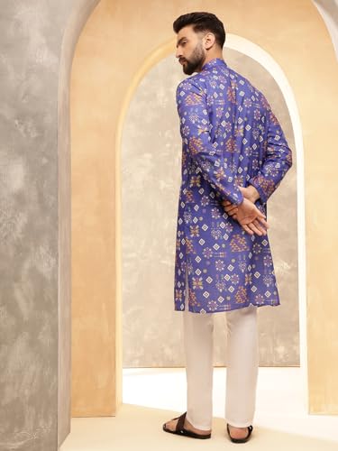 SOJANYA Men's Multicolor Green Artistic