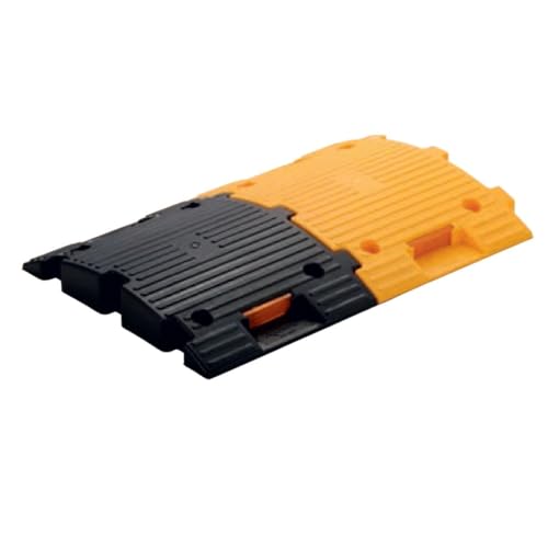 Aktion Safety 50MM 100 TON CAPACITY Speed Breaker 2 Meter ABS Road Bump (Black and Yellow) Pack Of 8 SIZE 250 X 350 X 50MM 100 TON CAPACITY (250MM X 8 BLOCKS)