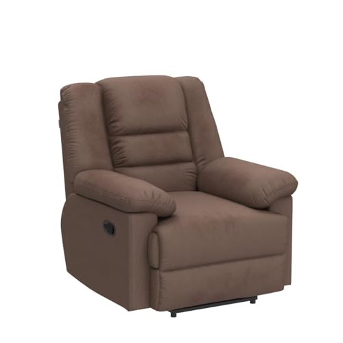 Amazon Brand - Solimo Musca 1 Seater Fabric Recliner (Brown) - Image 4