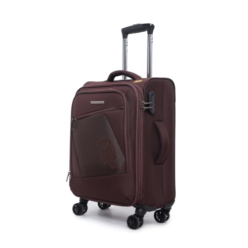 Verage Falcon 59 cm Soft-Sided Cabin Size Carry-On Expandable Suitcase 360 Spinner Luggage Trolley Bag with Anti-Theft Zippers (VRFLC9-20-BB)