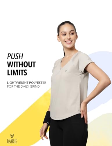UZARUS Women's V-Neck Regular Fit