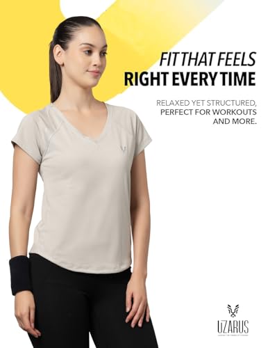 UZARUS Women's V-Neck Regular Fit