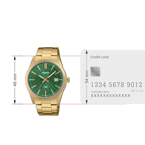 Casio Enticer Analog Green Dial Men MTP-VD03G-3AUDF (A2246) - Image 6