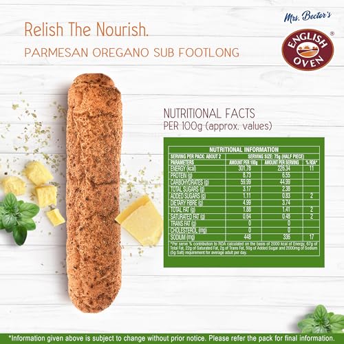 English Oven Sub Footlong Bread Parmesan Oregano, 150 g - Image 6