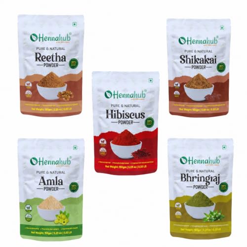 Hennahub Amla, Reetha, Shikakai, Bhringraj