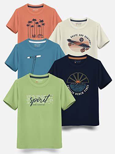 HELLCAT Boys Round Neck Printed