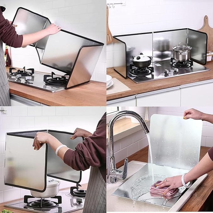 3-Sided Splatter Guard for Kitchen
