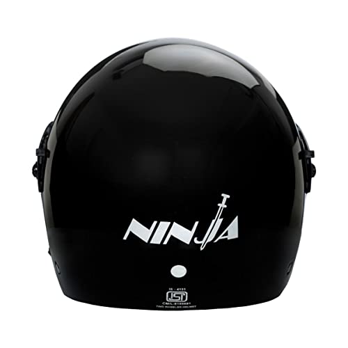 Studds RSINC Ninja Pastel Plain Full Face Helmet- Black (Xl) - Image 6