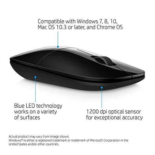 HP Wireless Mouse Z3700, Black (V0L79AA#ABL) - Image 3