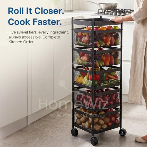 HomeWiz Square Kitchen Rack 5