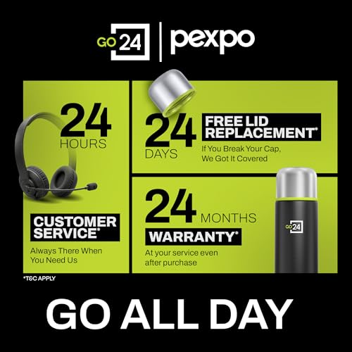 Go24 pexpo Stainless Steel Water Bottle Flamingo Silver 1000ml - Image 3