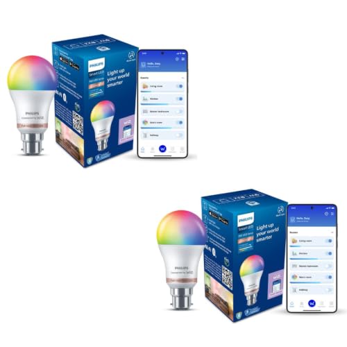PHILIPS 9W B22 LED Bulb Warm White, Pack of 2