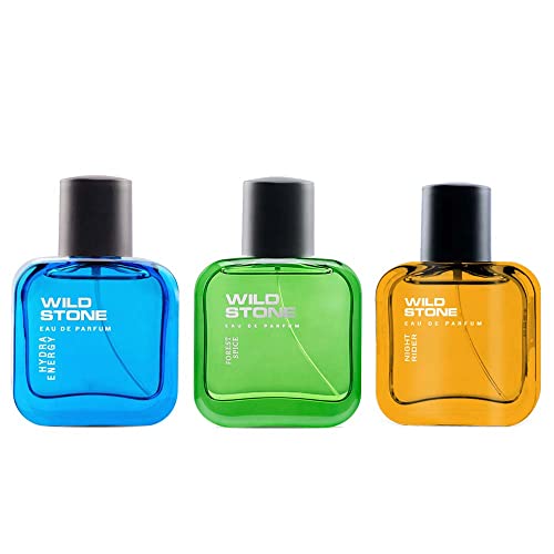 Wild Stone Forest Spice, Hydra Energy and Night Rider Long Lasting Eau de Parfum for Men, Pack of 3 (30ml each)