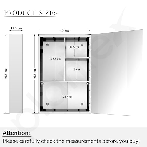 Plantex Bathroom Mirror Cabinet/304 Stainless