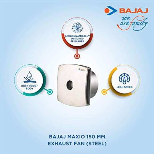Bajaj Maxio 150 mm Exhaust Fan (Steel) - Image 4