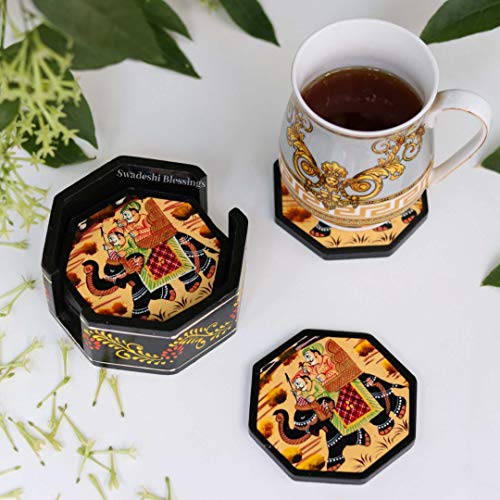 Swadeshi Blessings Wooden Octagonal Coffee/Tea