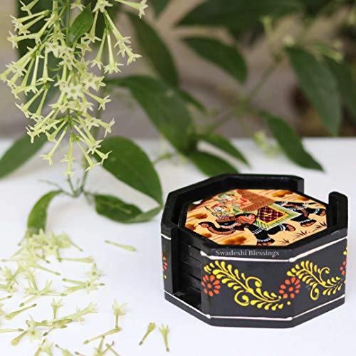 Swadeshi Blessings Wooden Octagonal Coffee/Tea