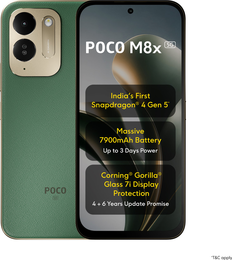 POCO M8x 5G (Leather Green, 128 GB) (4 GB RAM)