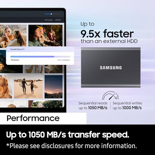 Samsung T7 1TB, Portable SSD