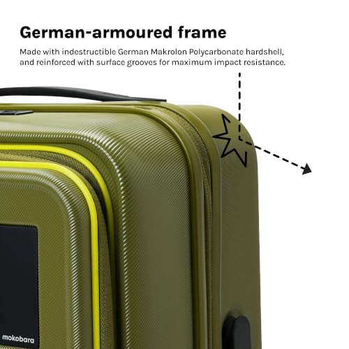 MOKOBARA Transit Cabin Pro 15.6 Inch Laptop Trolley Bag 56cm 40L Olive - Image 7