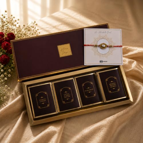 NutriSnacsBox Luxury Rakhi Brown Hamper