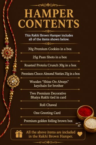 NutriSnacsBox Luxury Rakhi Brown Hamper