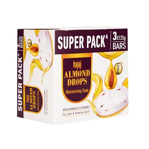 Bajaj Almond Drops Moisturising Soap, 125 gm (Pack of 3) - Image 3