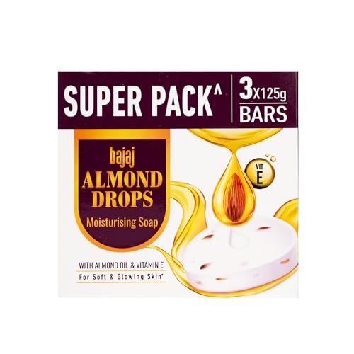 Bajaj Almond Drops Moisturising Soap, 125 gm (Pack of 3) - Image 4