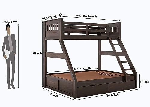 STRATA FURNITURE Sheesham Wood Bunk