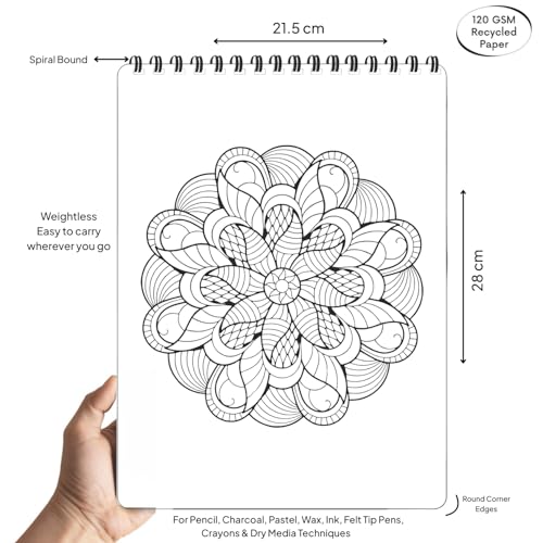 Zen Sangam - Mandala Colouring Book - Young Adults - Experts (Level 5) - Image 2