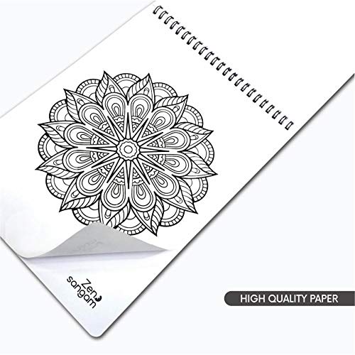 Zen Sangam - Mandala Colouring Book - Young Adults - Experts (Level 5) - Image 6