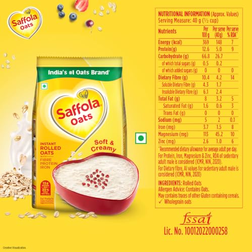 Saffola Oats, 1kg, 13g High