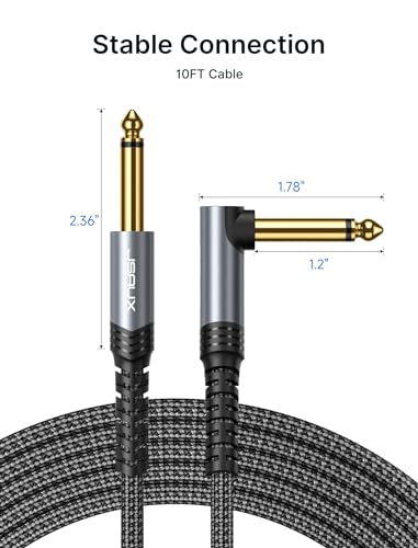 JSAUX Electric Guitar Cable 3M 6.35 to 6.35 mm Right Angle Connection - Image 7