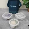 BOROSIL Teal Bag, 3 Pc