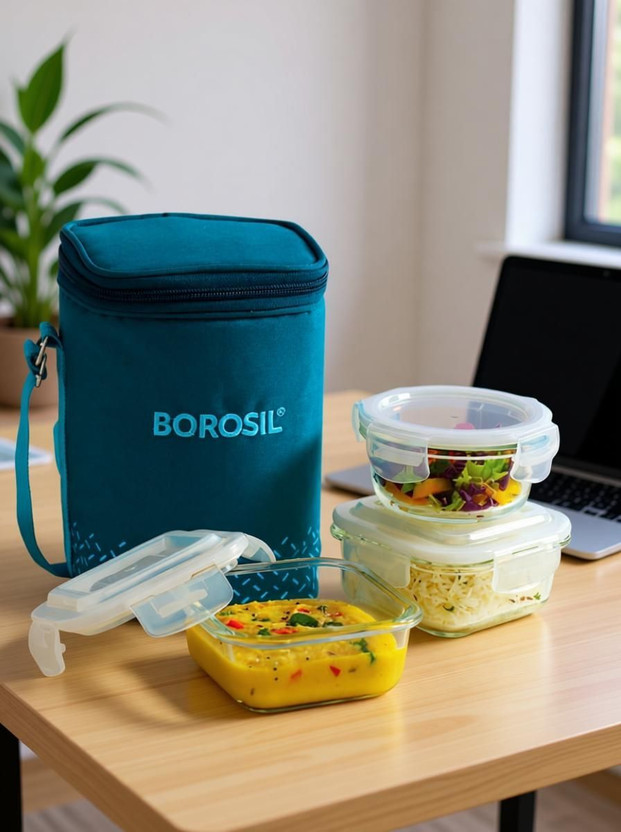 BOROSIL Teal Bag, 3 Pc