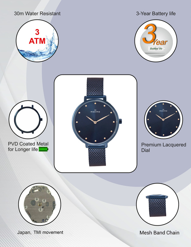 MAXIMA Attivo Blue Dial Two