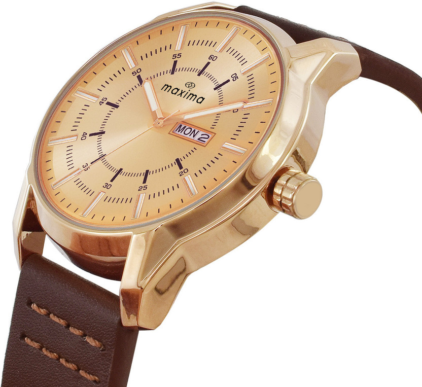 MAXIMA Attivo Rose Gold Analog Watch - For Men O-68611LMGR - Image 5
