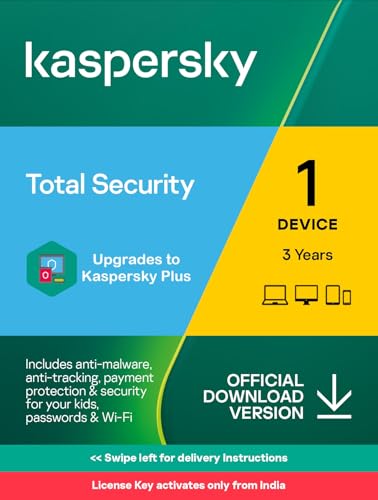 Kaspersky | Total Security | 1 Device | 3 Years | Email Delivery in 1 Hour