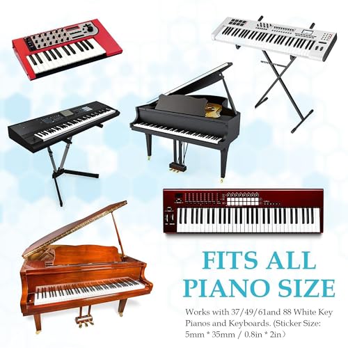 GLUN ® Piano Keyboard Stickers