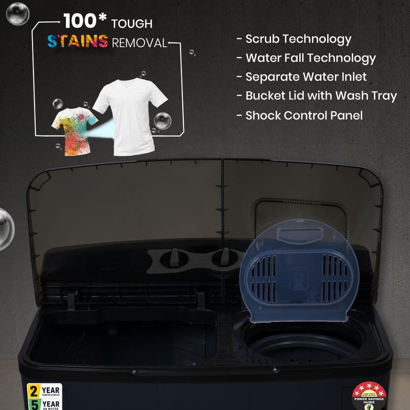 FOXSKY 8.2 kg Semi Automatic Top Load Grey (AW8200SATL) - Image 3